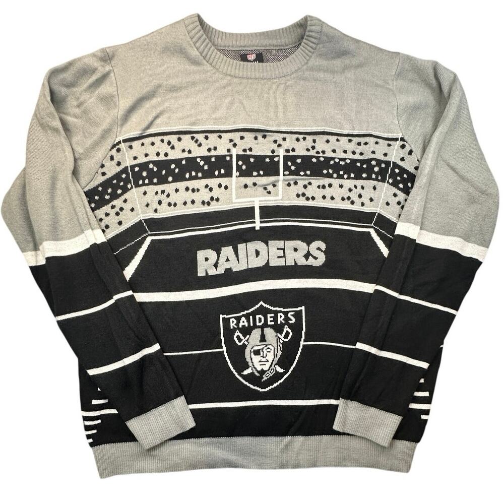 NFL Team Apparel Las Vegas Raiders Sweater 2XL Knit Player Endzone